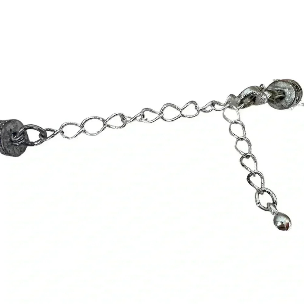 Silver turquoise charm necklace women’s jewelry - Picture 4 of 5
